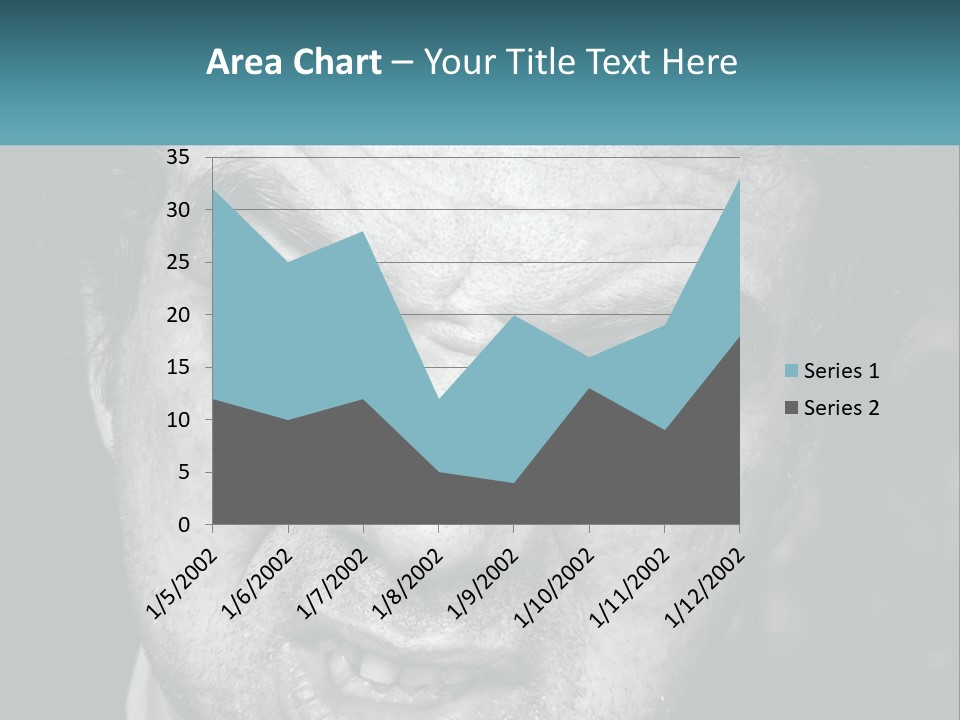 A Close Up Of A Person With Blue Eyes PowerPoint Template