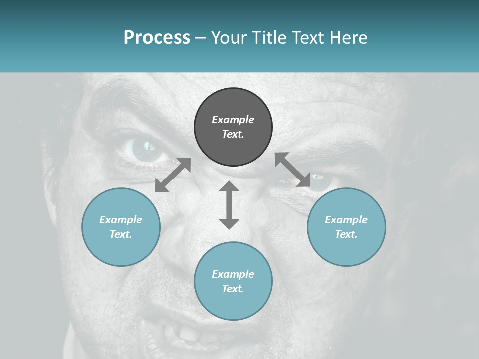 A Close Up Of A Person With Blue Eyes PowerPoint Template