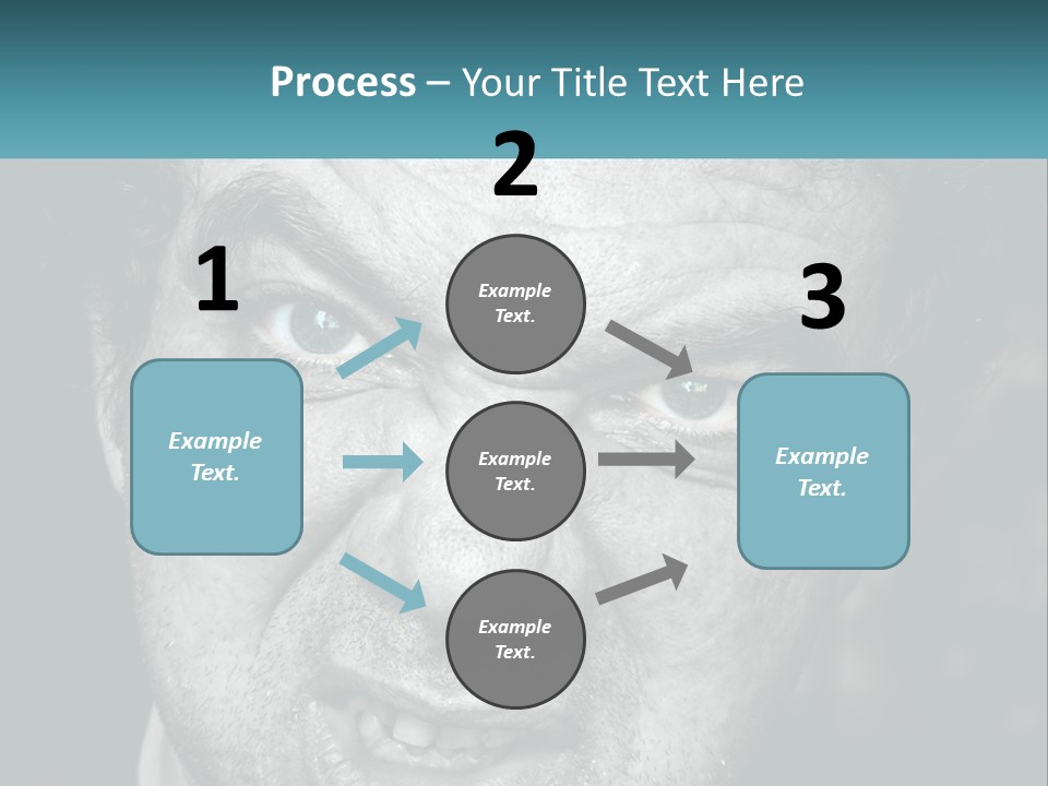 A Close Up Of A Person With Blue Eyes PowerPoint Template