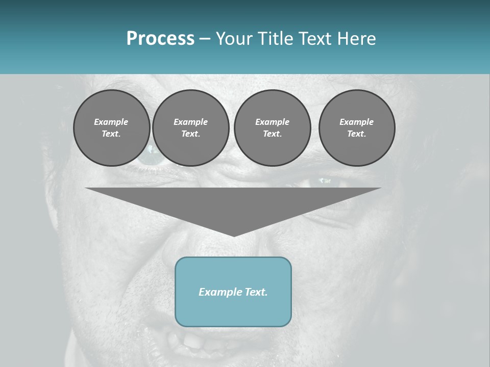 A Close Up Of A Person With Blue Eyes PowerPoint Template