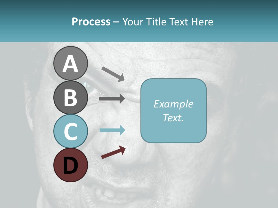 A Close Up Of A Person With Blue Eyes PowerPoint Template