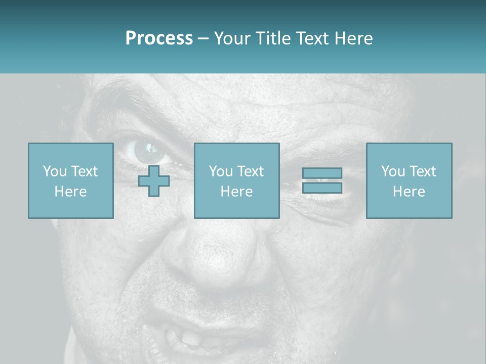A Close Up Of A Person With Blue Eyes PowerPoint Template