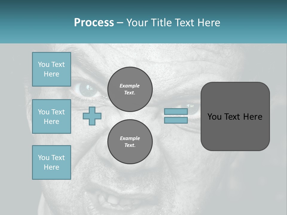 A Close Up Of A Person With Blue Eyes PowerPoint Template