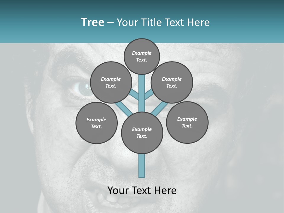 A Close Up Of A Person With Blue Eyes PowerPoint Template