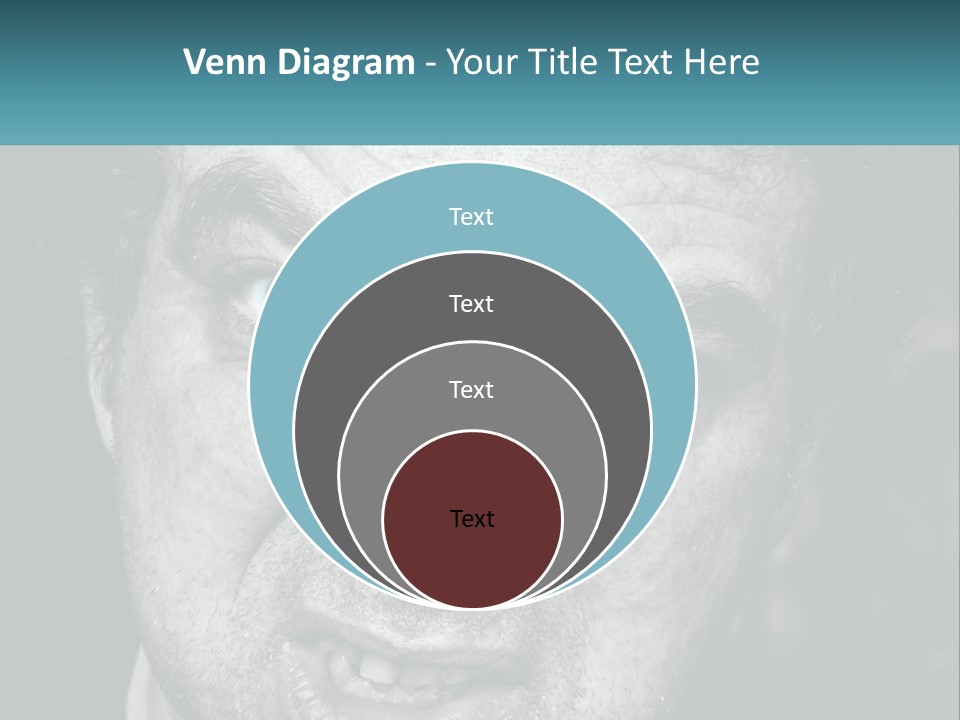 A Close Up Of A Person With Blue Eyes PowerPoint Template