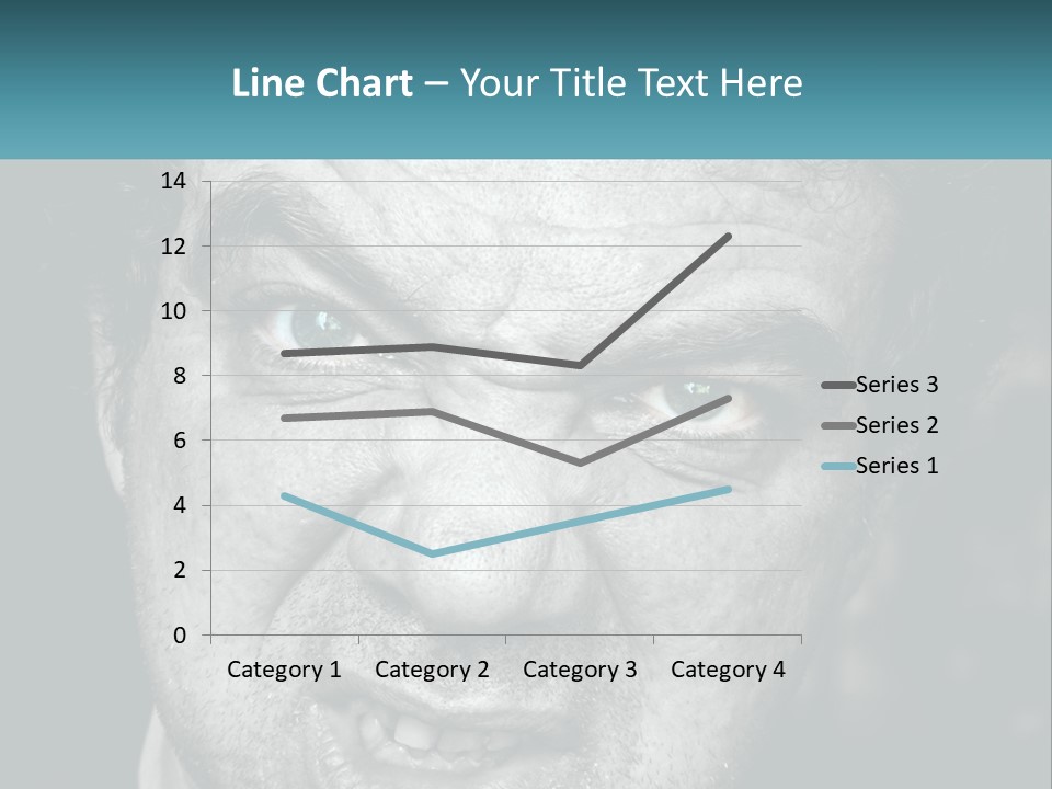 A Close Up Of A Person With Blue Eyes PowerPoint Template