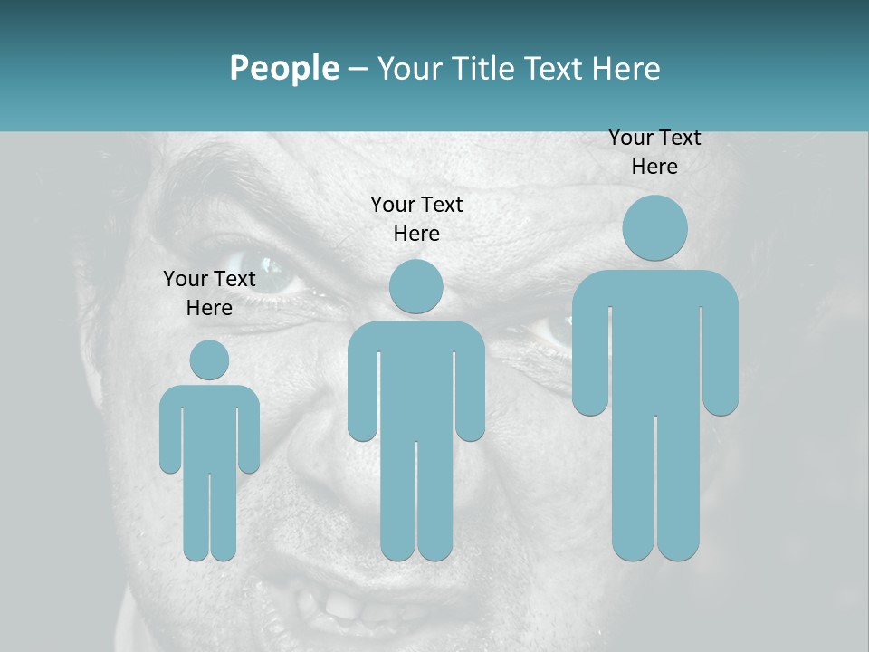 A Close Up Of A Person With Blue Eyes PowerPoint Template