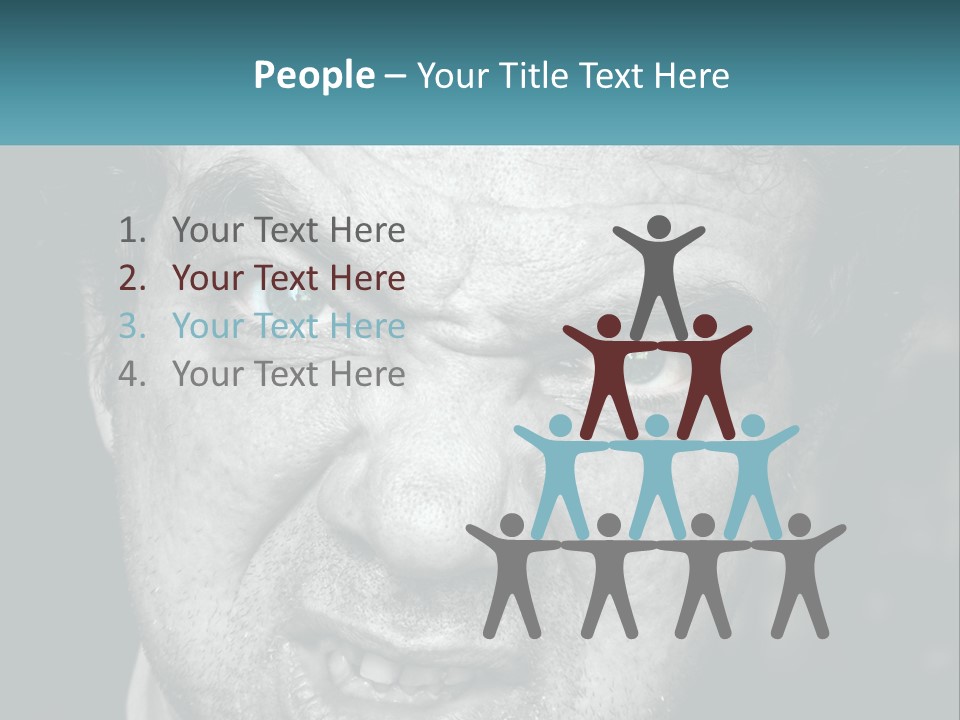 A Close Up Of A Person With Blue Eyes PowerPoint Template