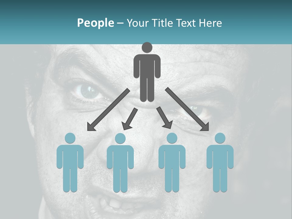 A Close Up Of A Person With Blue Eyes PowerPoint Template