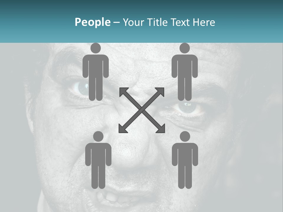 A Close Up Of A Person With Blue Eyes PowerPoint Template