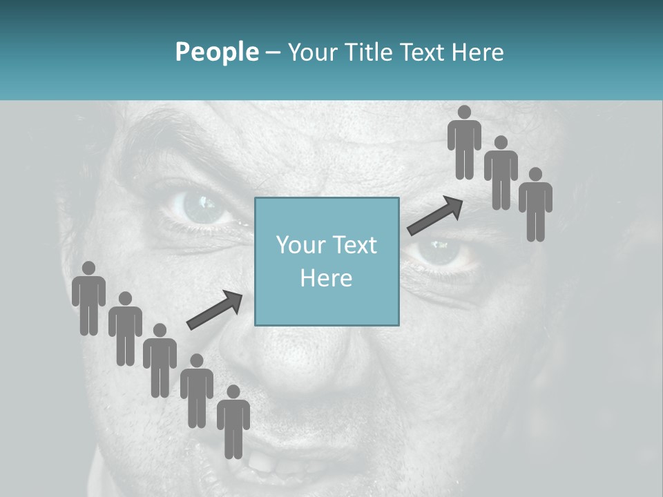 A Close Up Of A Person With Blue Eyes PowerPoint Template