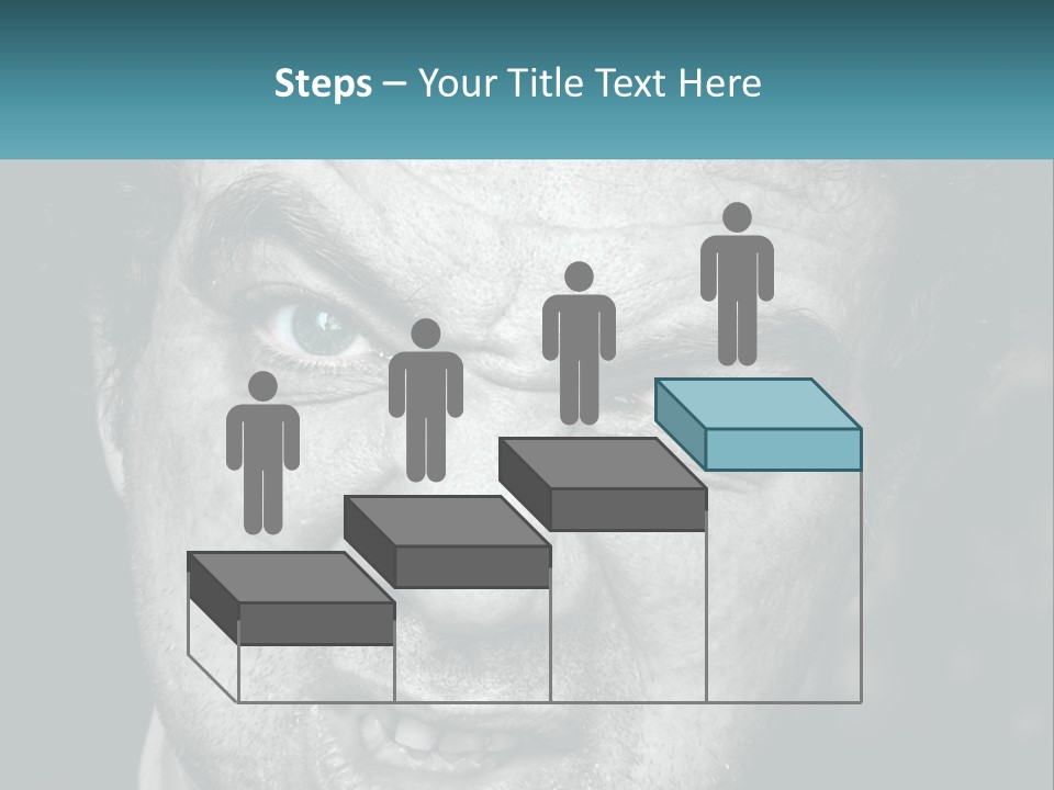 A Close Up Of A Person With Blue Eyes PowerPoint Template