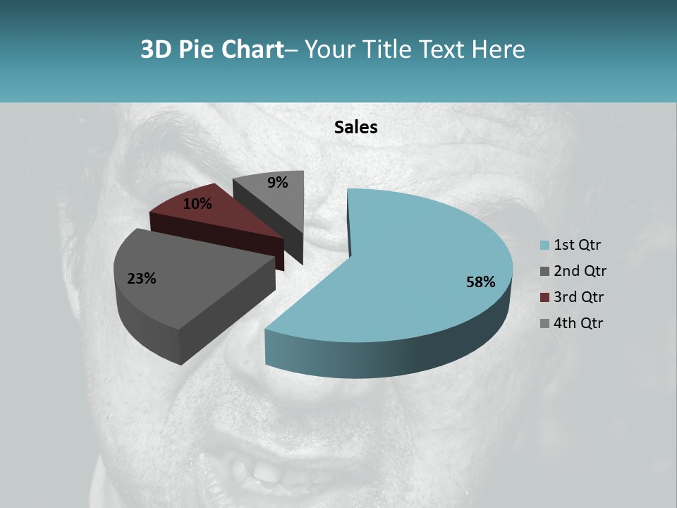 A Close Up Of A Person With Blue Eyes PowerPoint Template