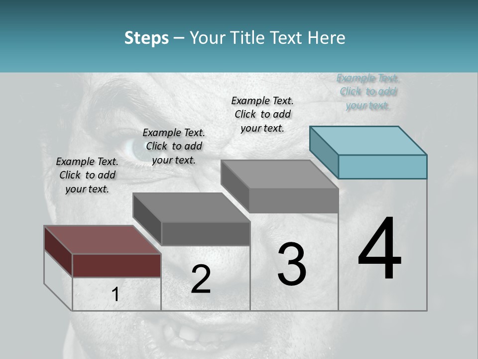 A Close Up Of A Person With Blue Eyes PowerPoint Template