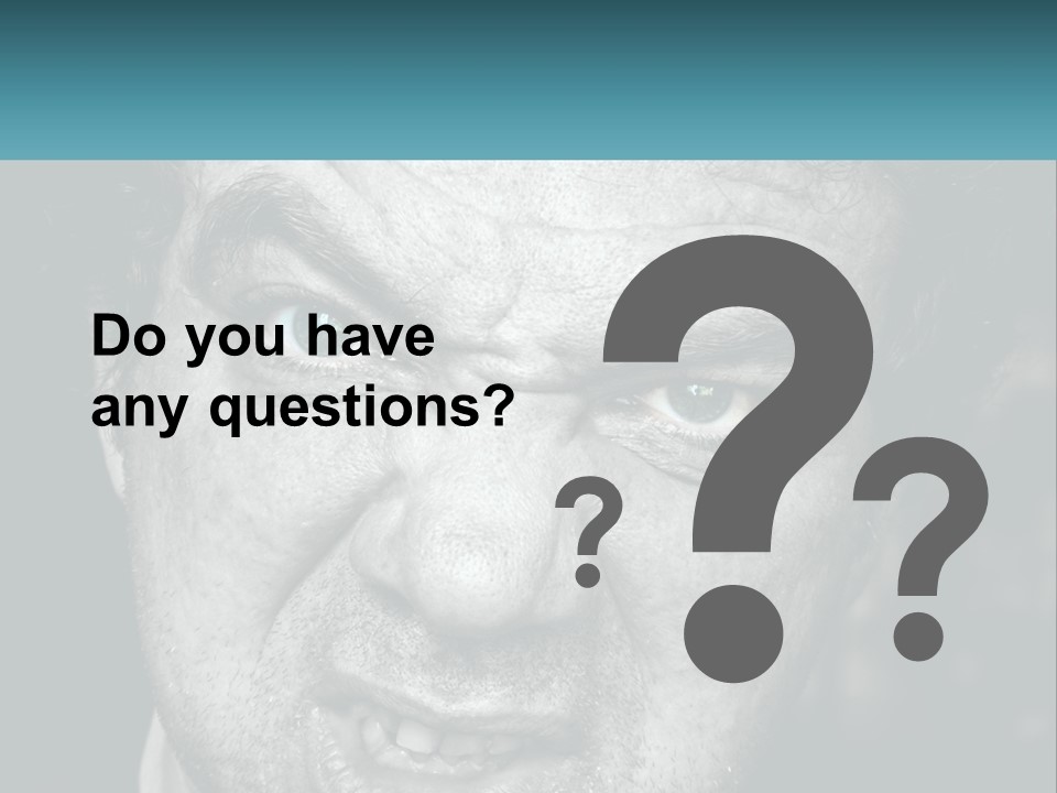 A Close Up Of A Person With Blue Eyes PowerPoint Template