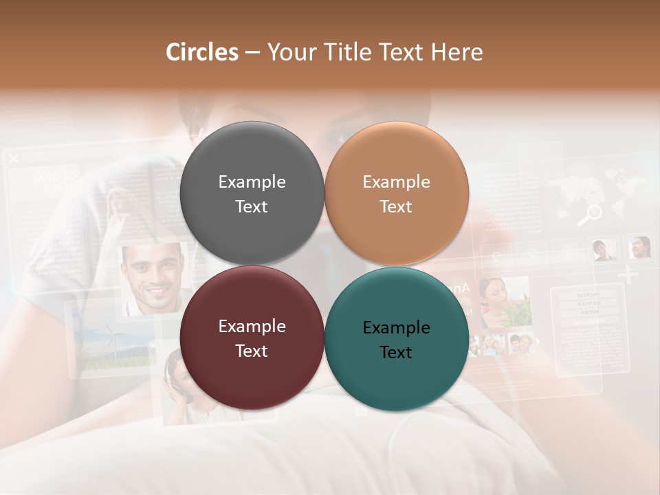 A Woman Holding A Cell Phone In Front Of Her Face PowerPoint Template