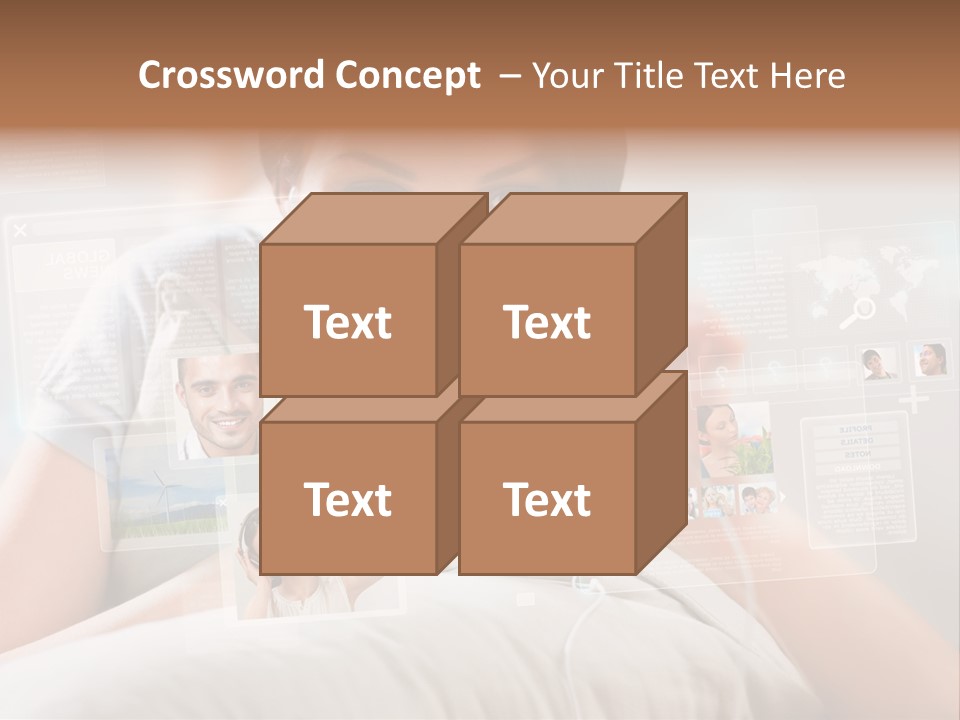 A Woman Holding A Cell Phone In Front Of Her Face PowerPoint Template