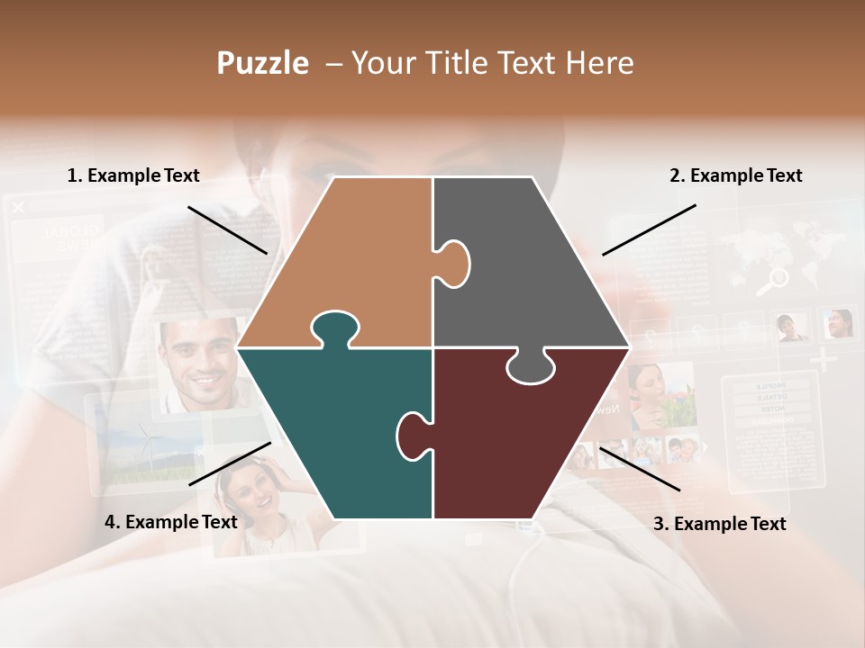 A Woman Holding A Cell Phone In Front Of Her Face PowerPoint Template