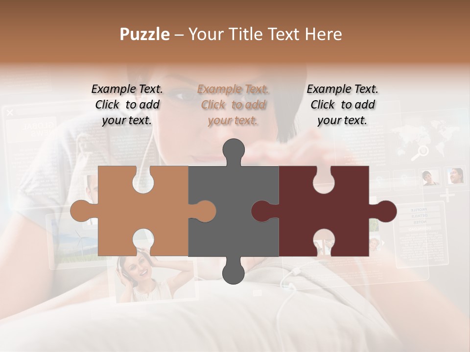 A Woman Holding A Cell Phone In Front Of Her Face PowerPoint Template