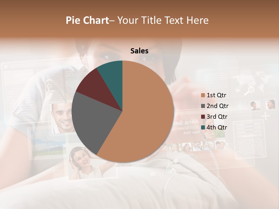 A Woman Holding A Cell Phone In Front Of Her Face PowerPoint Template