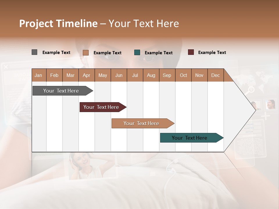 A Woman Holding A Cell Phone In Front Of Her Face PowerPoint Template