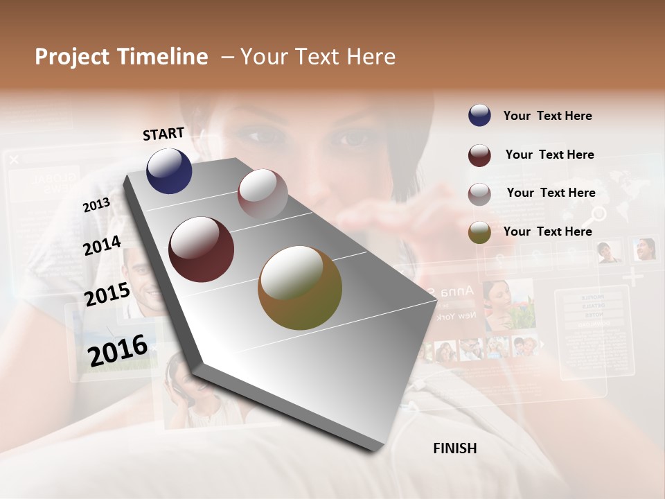 A Woman Holding A Cell Phone In Front Of Her Face PowerPoint Template