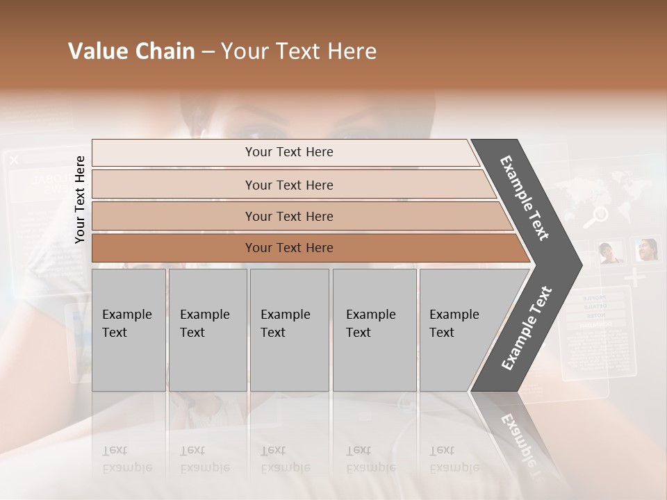 A Woman Holding A Cell Phone In Front Of Her Face PowerPoint Template