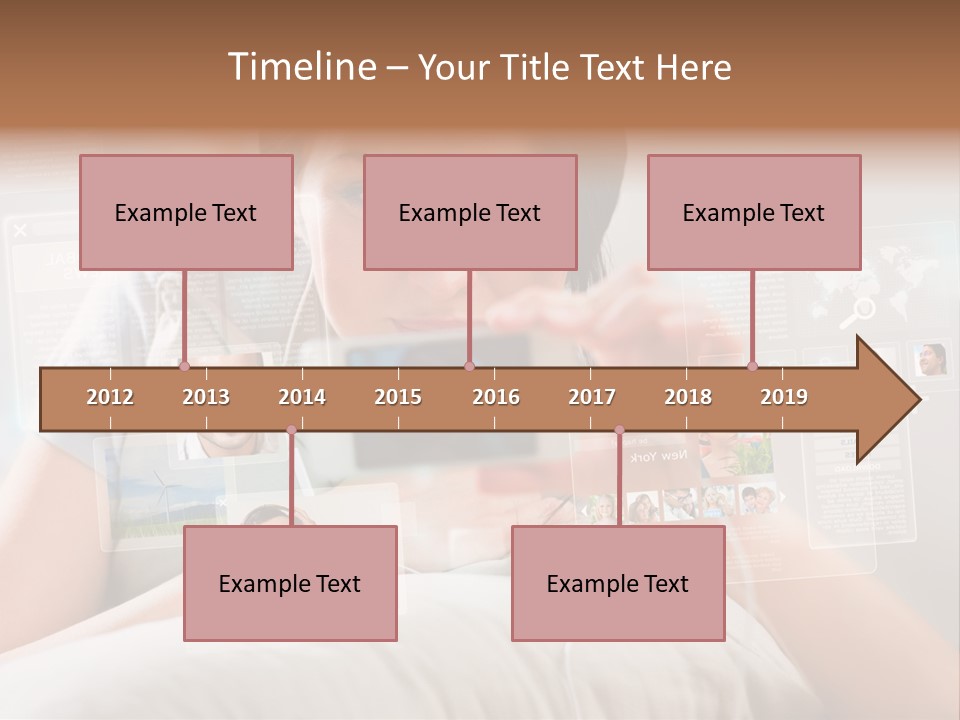 A Woman Holding A Cell Phone In Front Of Her Face PowerPoint Template