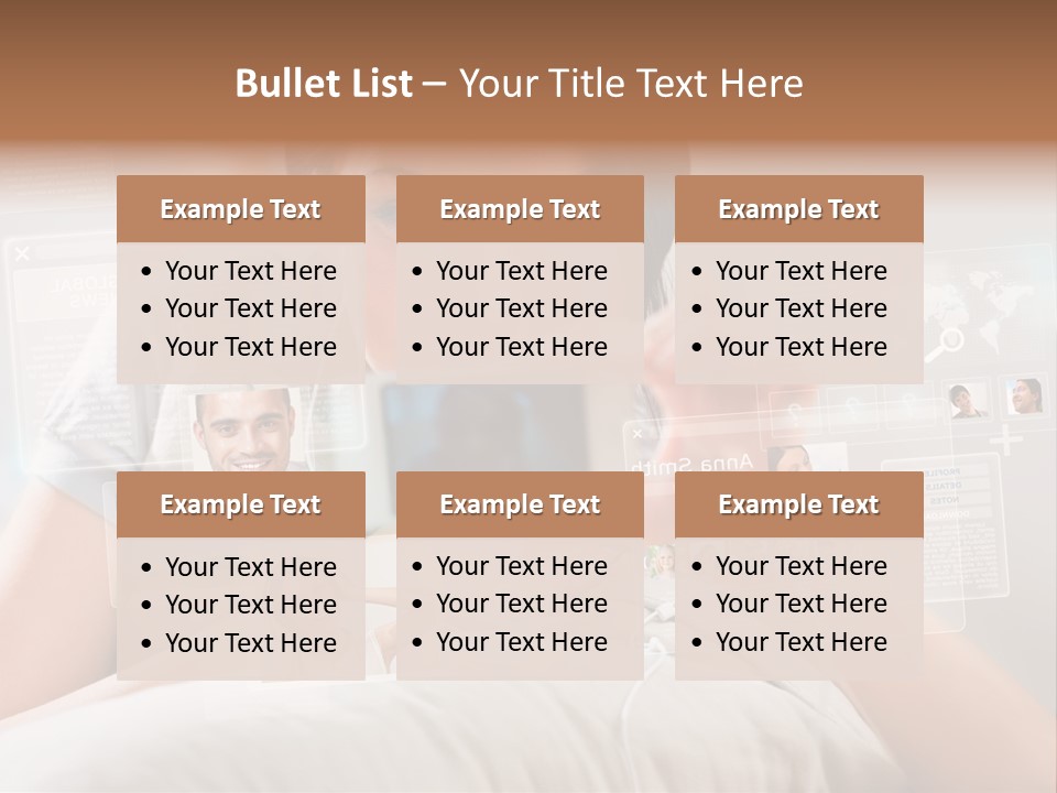 A Woman Holding A Cell Phone In Front Of Her Face PowerPoint Template