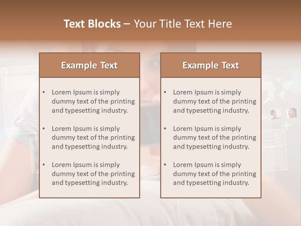 A Woman Holding A Cell Phone In Front Of Her Face PowerPoint Template