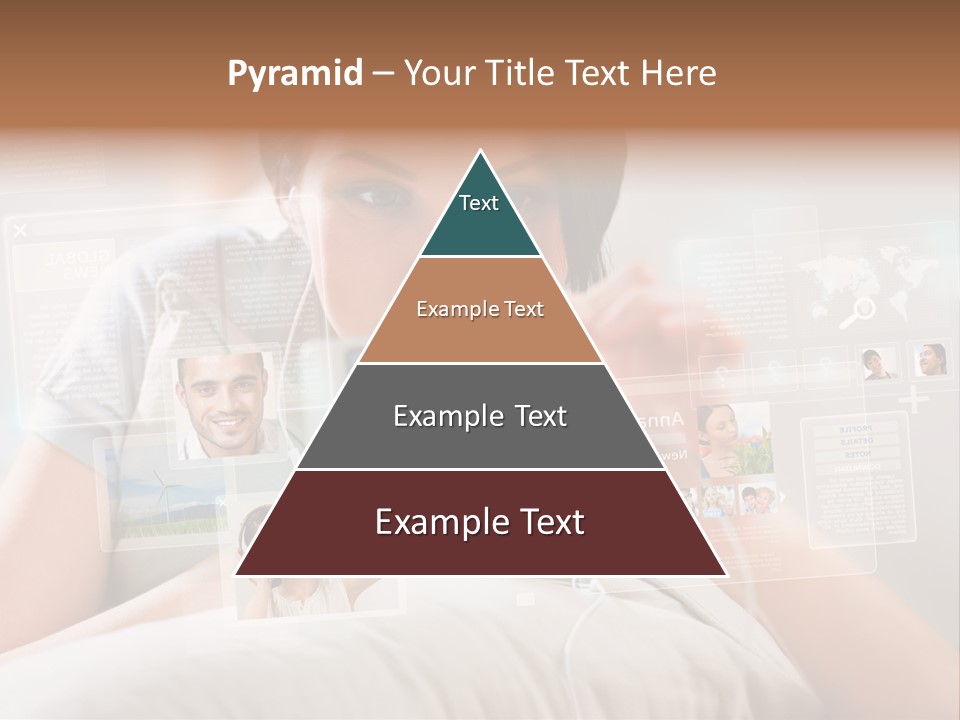 A Woman Holding A Cell Phone In Front Of Her Face PowerPoint Template