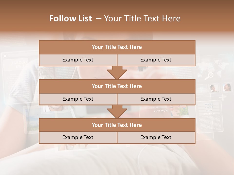 A Woman Holding A Cell Phone In Front Of Her Face PowerPoint Template