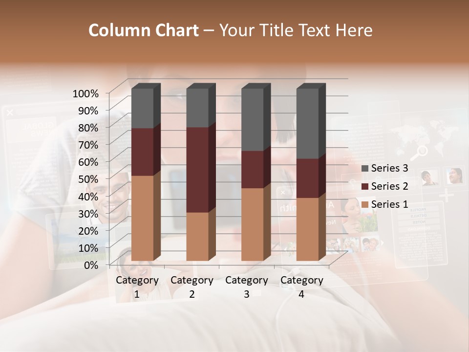 A Woman Holding A Cell Phone In Front Of Her Face PowerPoint Template