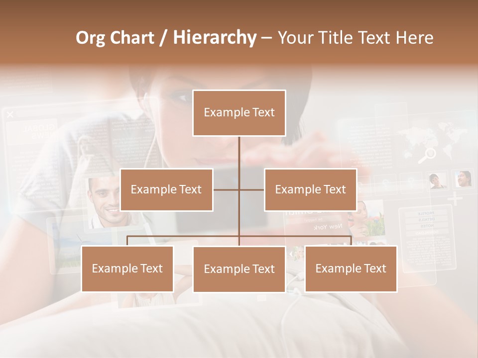 A Woman Holding A Cell Phone In Front Of Her Face PowerPoint Template