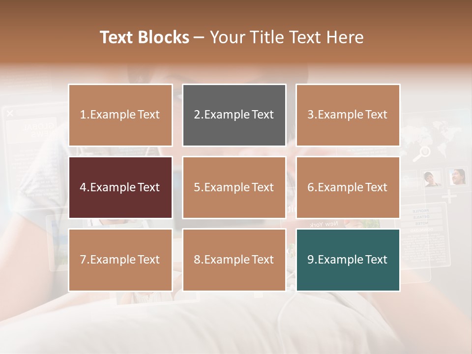 A Woman Holding A Cell Phone In Front Of Her Face PowerPoint Template