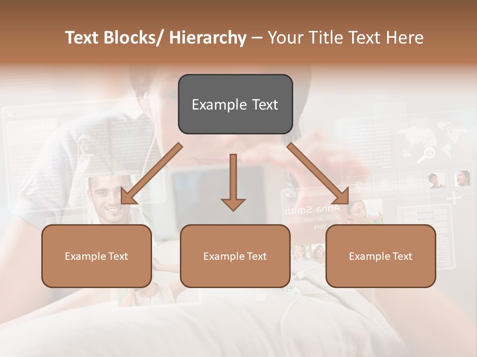 A Woman Holding A Cell Phone In Front Of Her Face PowerPoint Template
