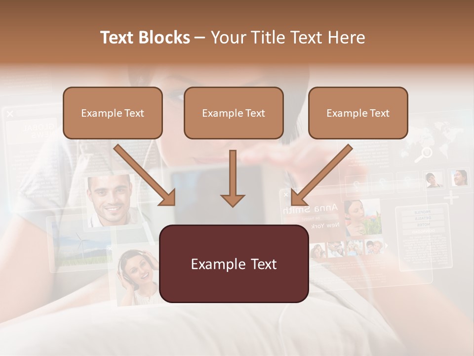 A Woman Holding A Cell Phone In Front Of Her Face PowerPoint Template