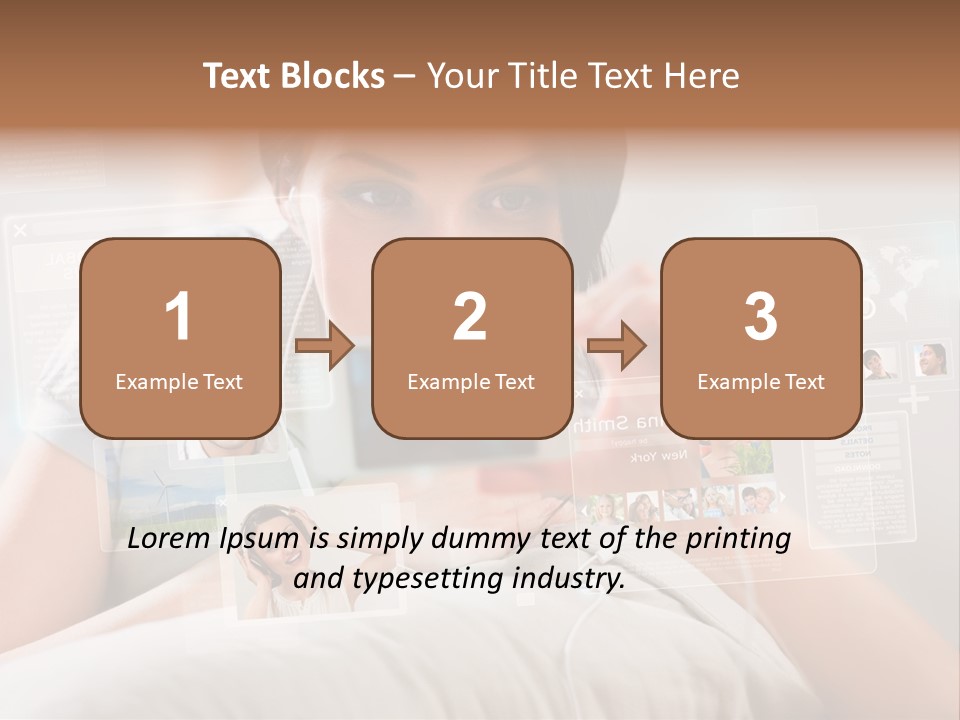 A Woman Holding A Cell Phone In Front Of Her Face PowerPoint Template