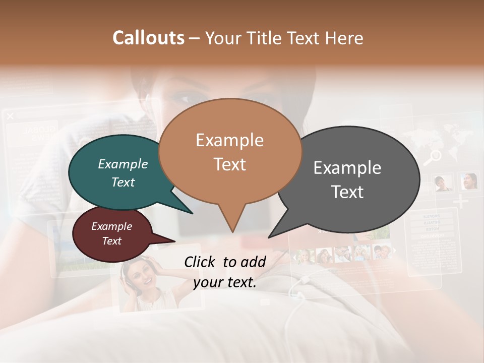 A Woman Holding A Cell Phone In Front Of Her Face PowerPoint Template