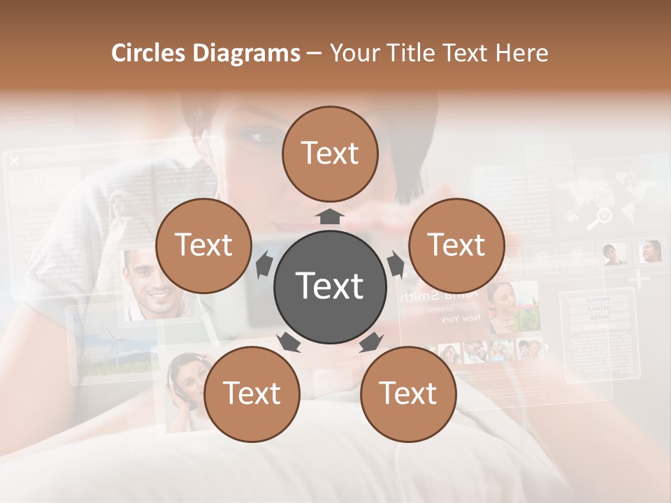 A Woman Holding A Cell Phone In Front Of Her Face PowerPoint Template