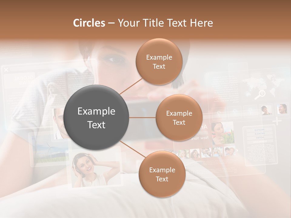 A Woman Holding A Cell Phone In Front Of Her Face PowerPoint Template