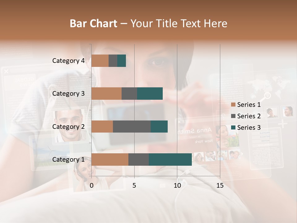 A Woman Holding A Cell Phone In Front Of Her Face PowerPoint Template