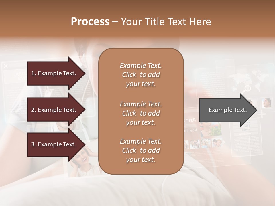 A Woman Holding A Cell Phone In Front Of Her Face PowerPoint Template