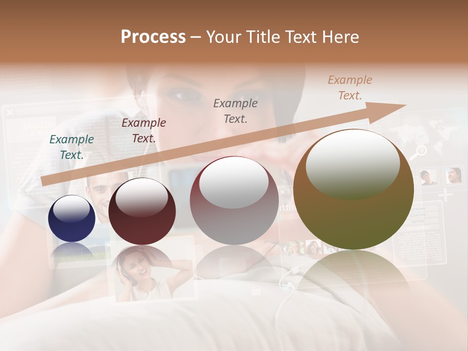 A Woman Holding A Cell Phone In Front Of Her Face PowerPoint Template