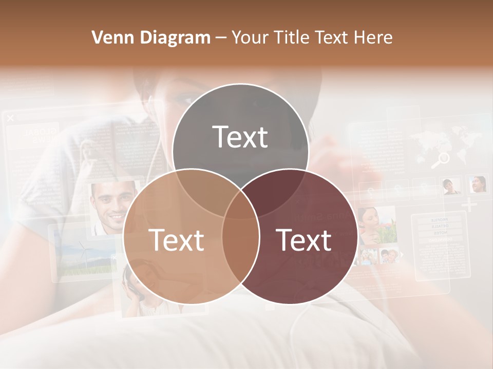 A Woman Holding A Cell Phone In Front Of Her Face PowerPoint Template