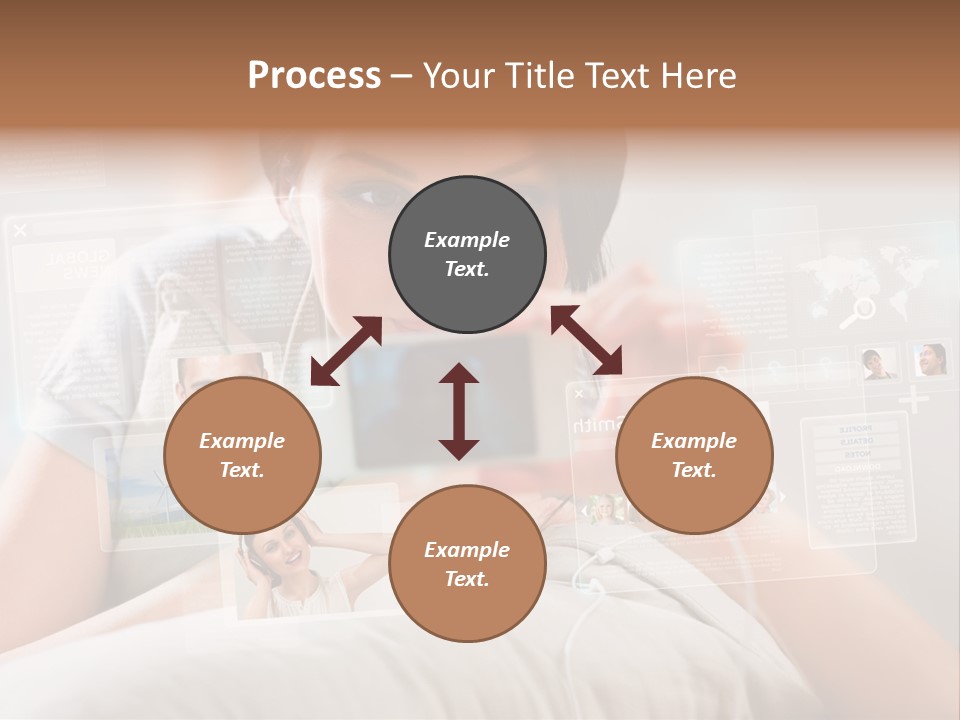 A Woman Holding A Cell Phone In Front Of Her Face PowerPoint Template