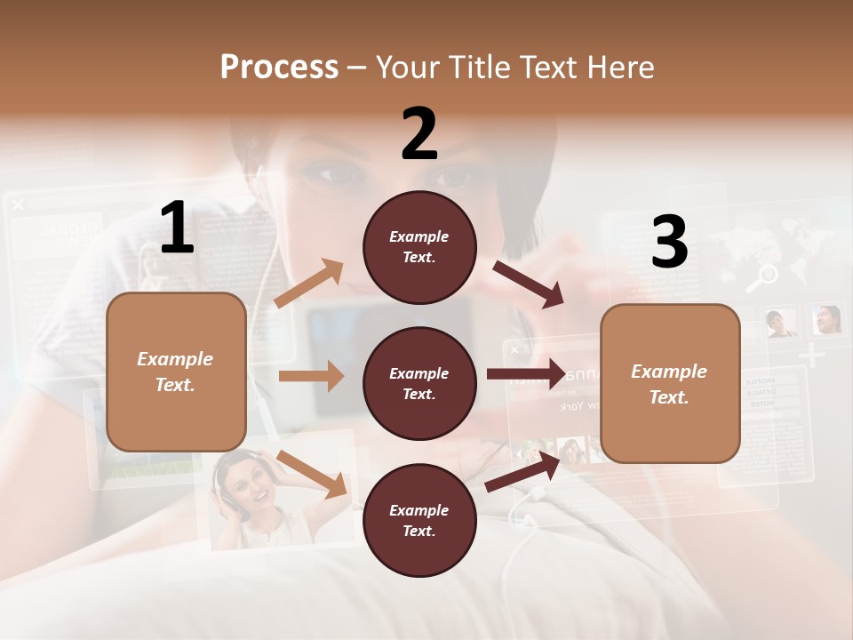 A Woman Holding A Cell Phone In Front Of Her Face PowerPoint Template