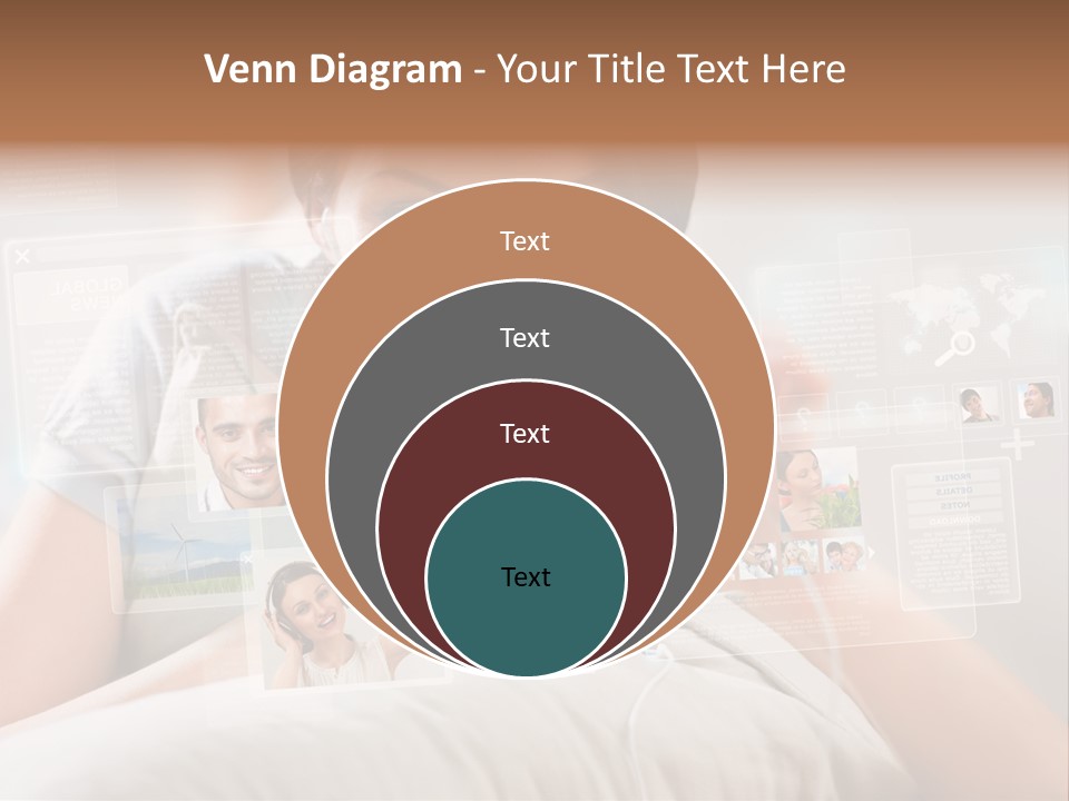 A Woman Holding A Cell Phone In Front Of Her Face PowerPoint Template