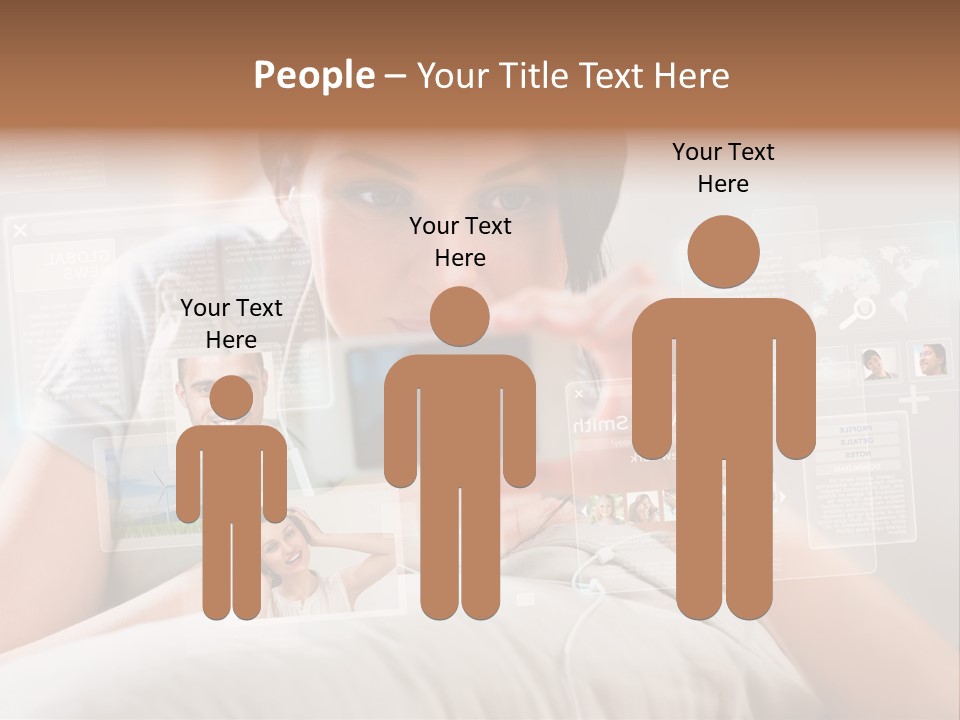 A Woman Holding A Cell Phone In Front Of Her Face PowerPoint Template