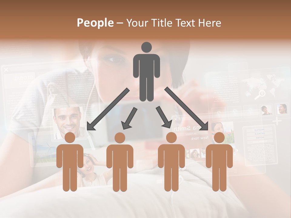 A Woman Holding A Cell Phone In Front Of Her Face PowerPoint Template